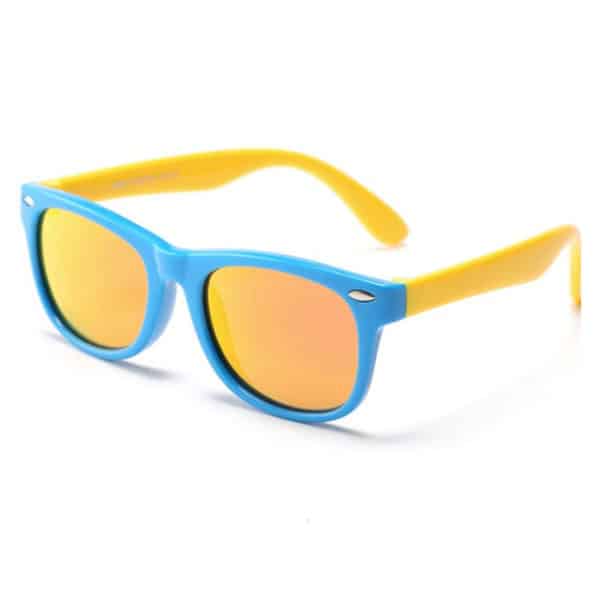 Classic Flexi Sunglasses - Blue & Yellow with Orange