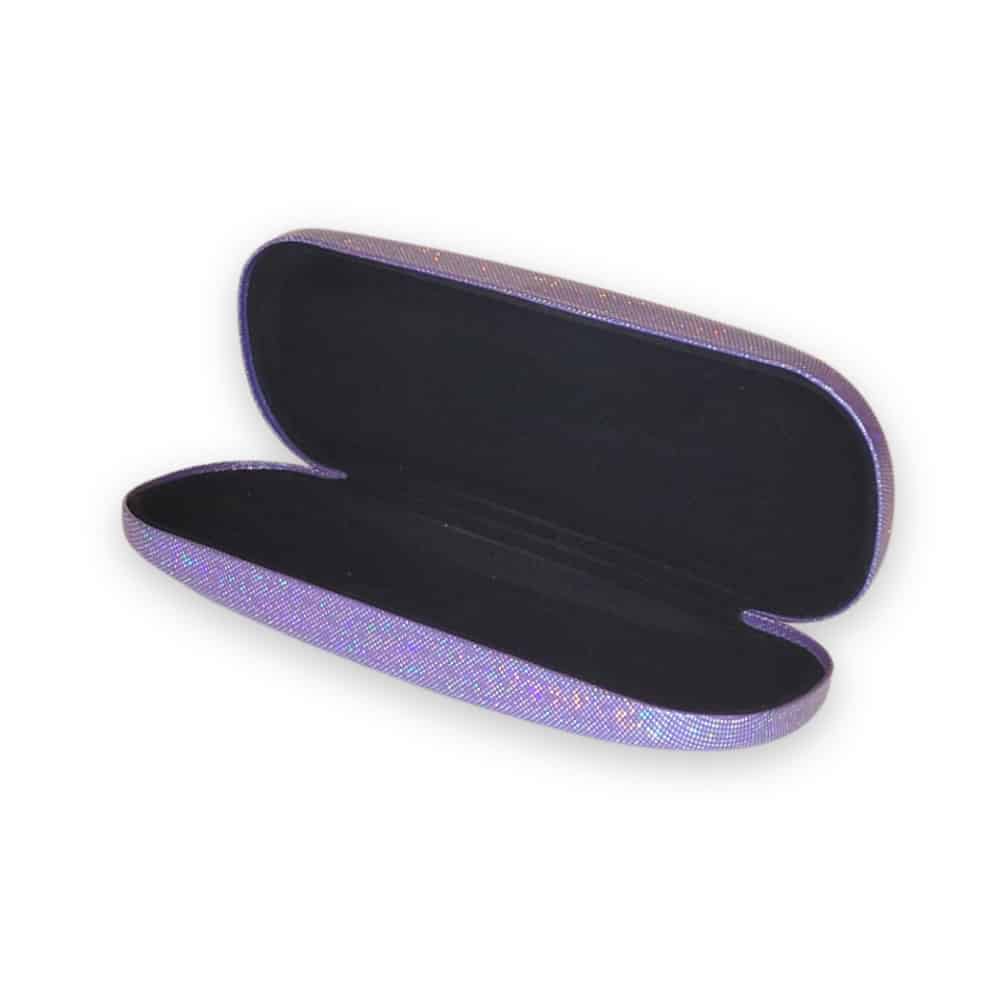 Kids Sunglasses - Holographic hard case - Purple open