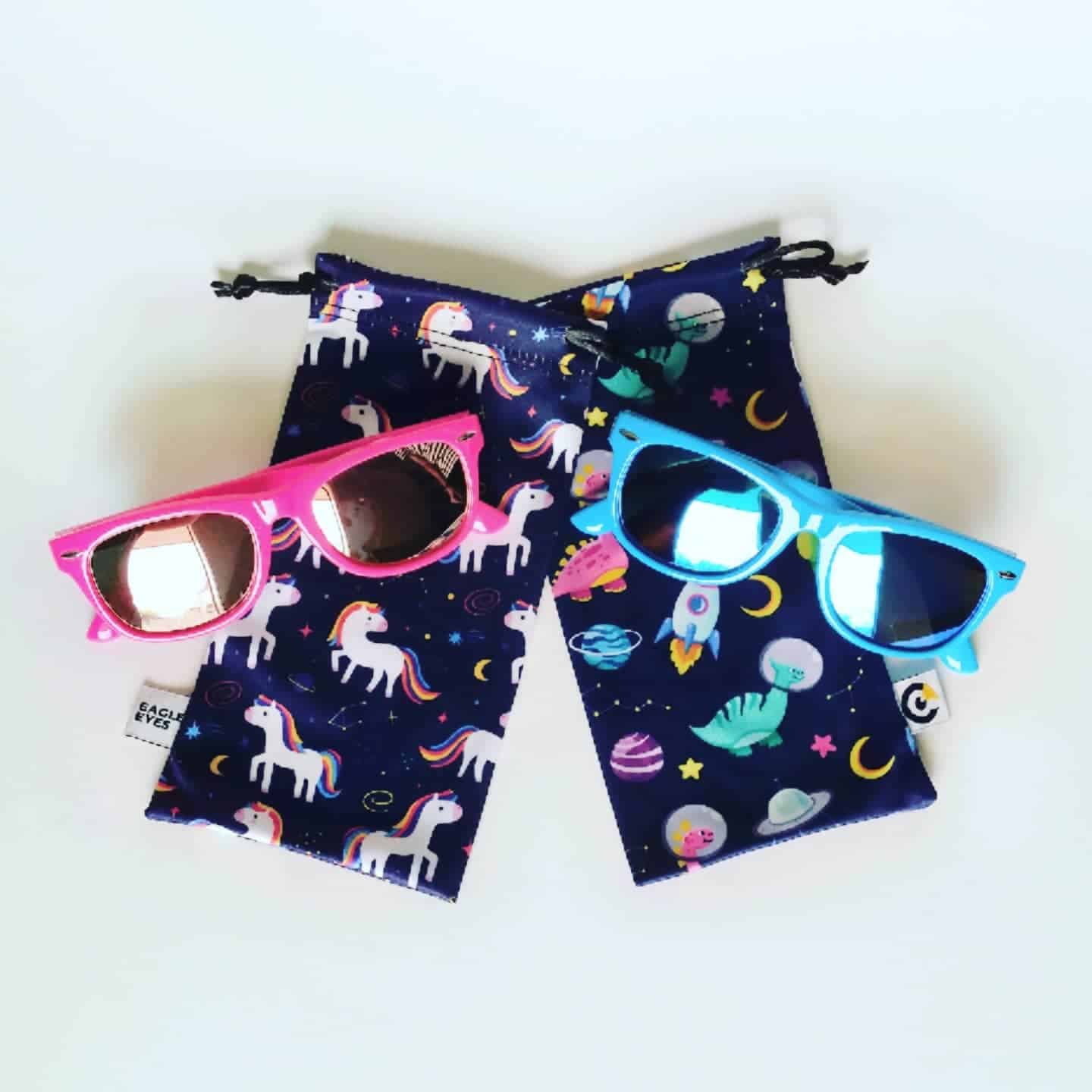 Eagle Eyes Kids Sunglasses - Flexible, colourful options with custom sunglass cases