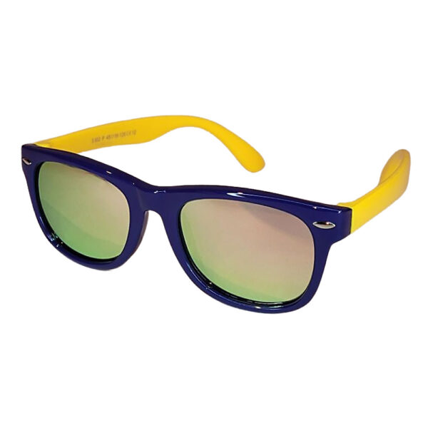 Classic Flexi Sunglasses - Dark Blue & Yellow with Yellow