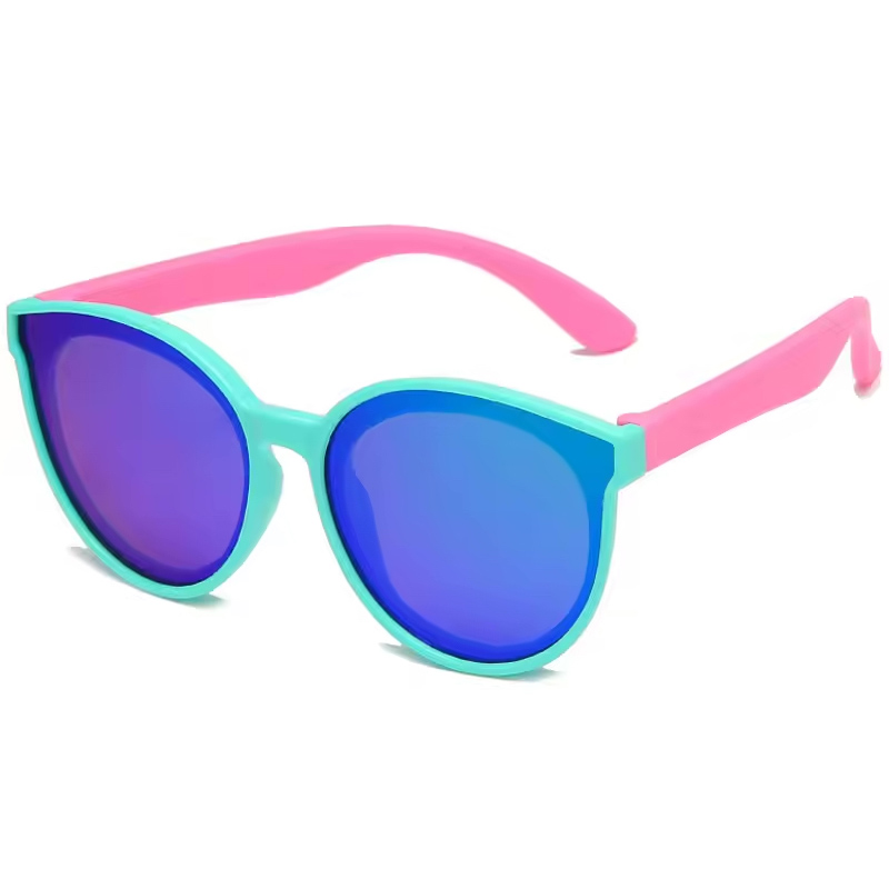 Hollywood Flexi Sunglasses - Aqua & Pink with Blue